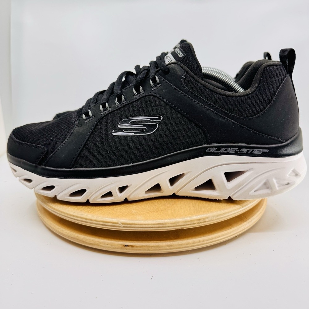 Skechers Glide Step Sport Approach Shoes Mens 11 Black Memory Foam Running